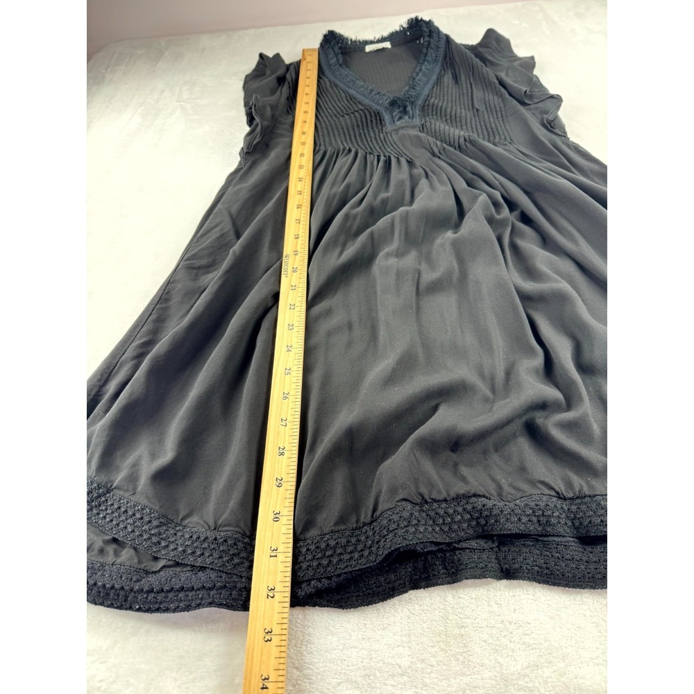 Poupette St Barth Sasha Cover-Up Mini Dress Women's Small Black 100% Viscose - Picture 9 of 10
